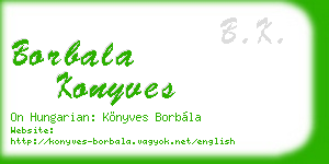 borbala konyves business card