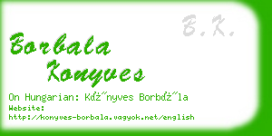 borbala konyves business card